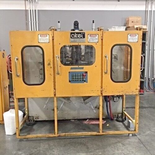 Akei 50SN-TS-DH-PP.PE Dual Station Shuttle Blow Molder (Used) Item # UE-031821L (Arizona)