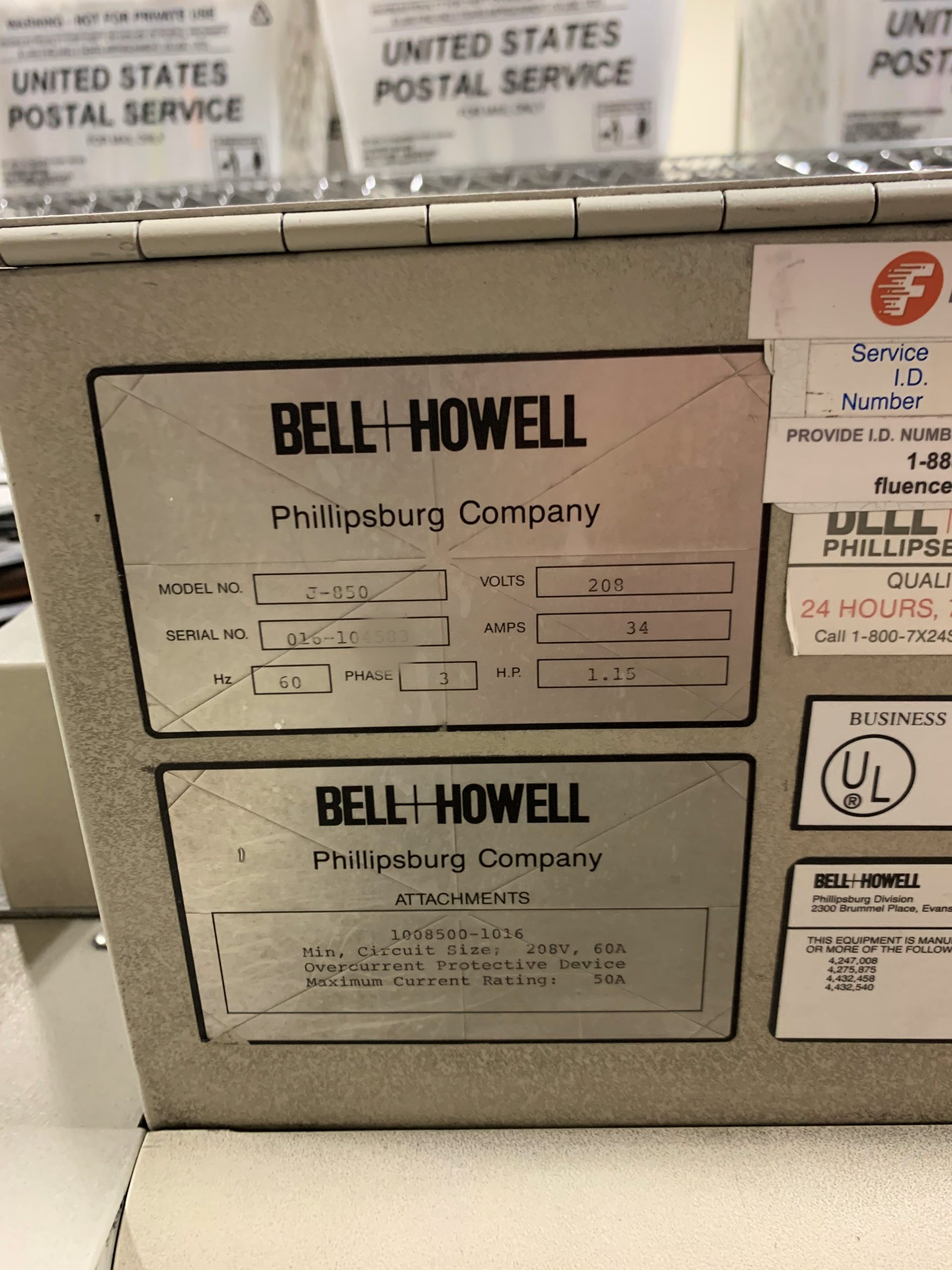 Bell+Howell Model J-850 16 Bins (pockets) Sorter (used) Item # UE-061821A (Rhode Island)