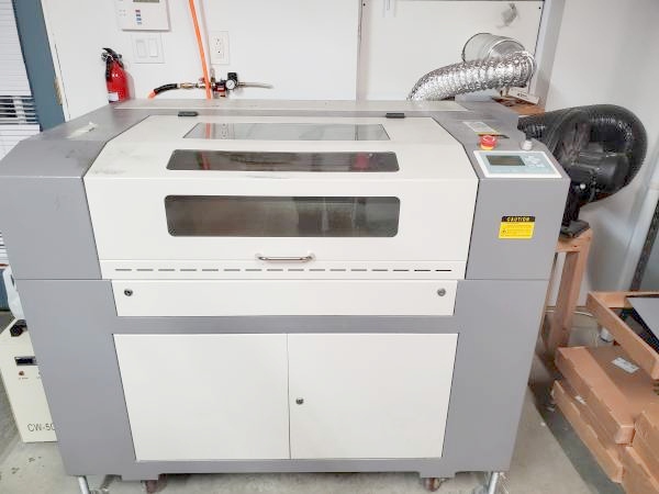 Equipment Lot: Vacuseal 4468H Vacuum Dry Mount Press & Boss Laser Engraver (Used) Item # UE-050421C (New Jersey)