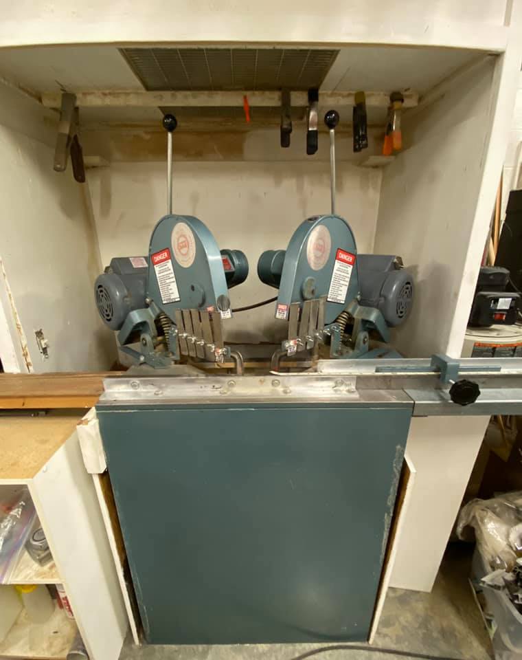 CTD D20 Double Miter Saw & Delta Dust Collector , Fletcher 3000 (used) Item # UE-021921E (California)