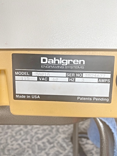 Dahlgren Model # 3A01A Engraver (used) Item # UE-031021A (Illinois)