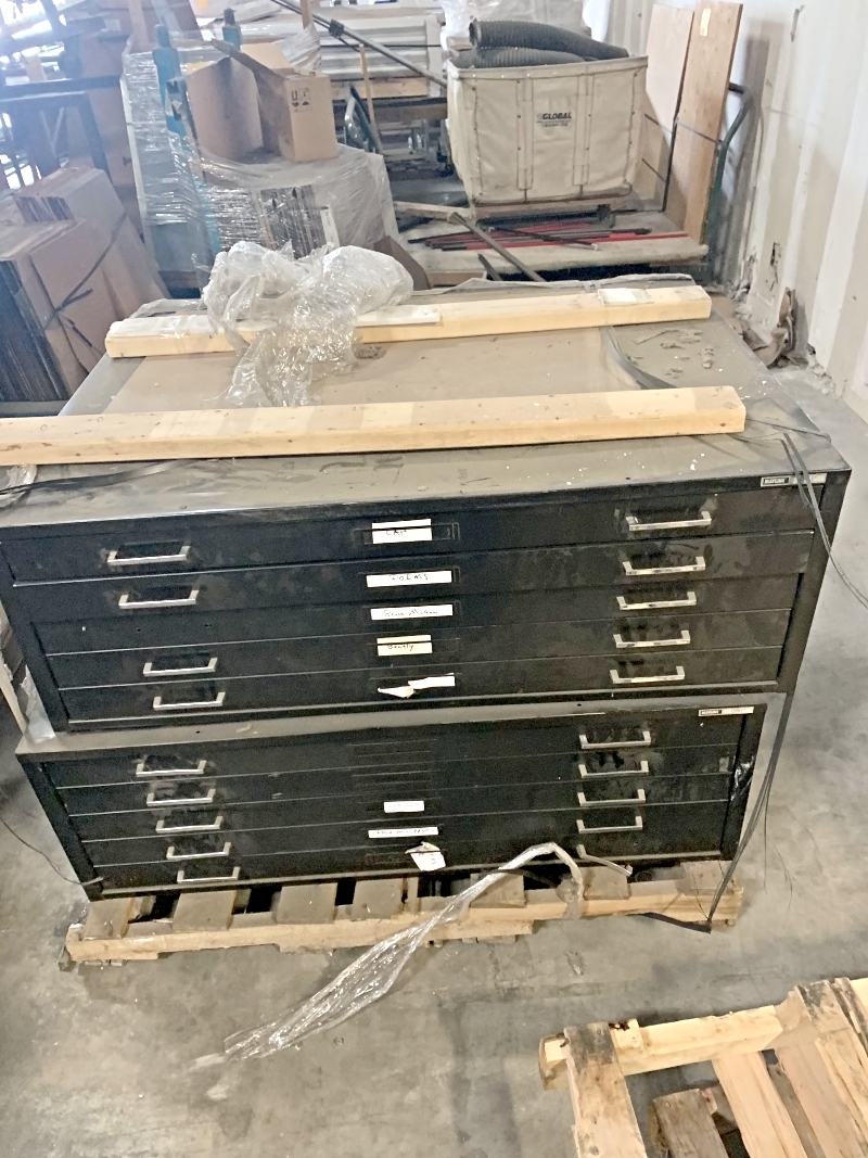 Picture Framing Supply Lot: Flat Files, Assorted Tools, Matboard & Supplies (used) Item # UE-022321C (New York)