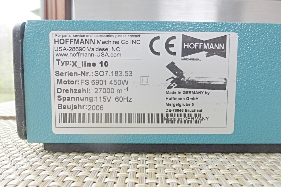 Hoffmann X-10 Picture Frame Dovetail Routing Machine (used) Item # UE-050621D (Ohio)