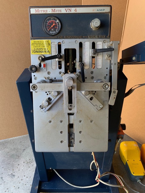 Equipment Lot: Mimaki UV JFX-1631 Plus Flatbed Printer, Mitre-Mite VN4E3 Underpinner, USCutter & Supplies (Used) Item # UE-052021A (California)