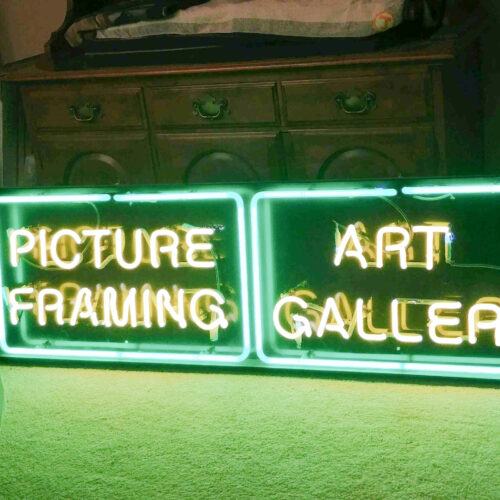 Picture Framing / Art Gallery Neon Sign (used) Item # UE-011422A (Kansas)