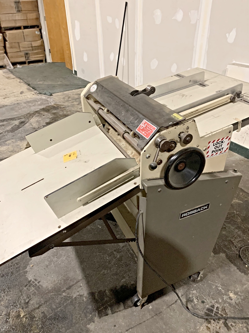 Equipment Lot: Industrial Board Shear / Cutter & Rosback 223A Perforator (Used) Item # UE-022321D (New York)