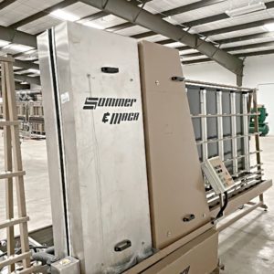 Glass Machinery Lot: Glass Washer, Glass Edger, Air Flotation Table & Glass Drilling Machine (used) Item # UE-032321A (Florida)