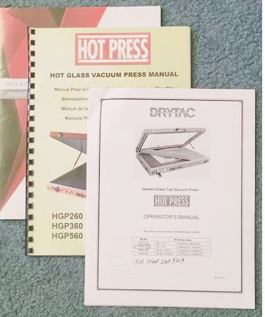 Drytac HGP 260 Vacuum Press (used) Item # UE-062521F (California)