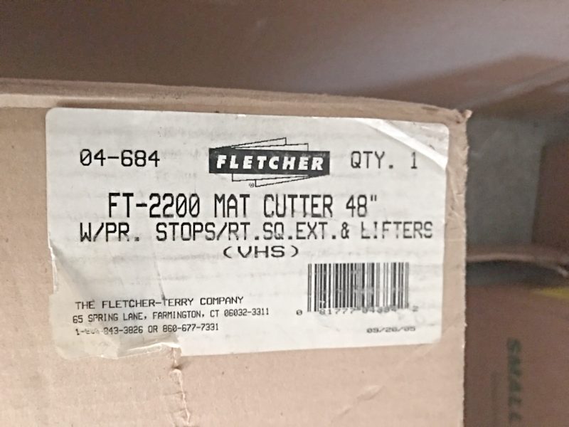 Fletcher Terry 2200 48″ Mat Cutter (used) Item # UE-010721A (Canada)