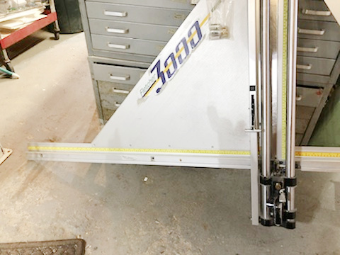Equipment Lot: ITW AMP VN2+1 Vnailer, Fletcher 3000 Cutter & Double Dewalt Miter Chop Saw with Phaedra Measuring System (Used) Item # UE-020422G (New York)