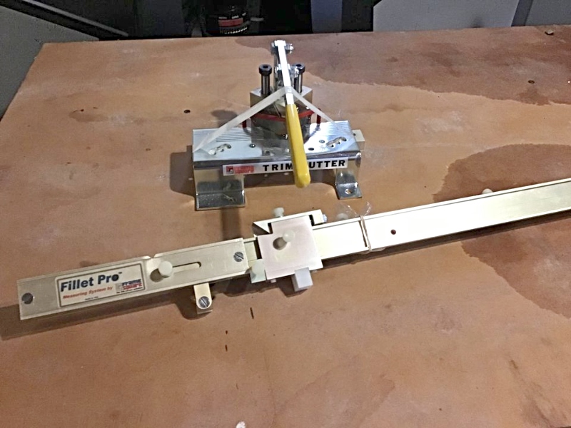Equipment Lot: Inmes IM-5P Underpinner, Frame Square Miter Saw, Fillet Cutter & Supplies  (Used) Item # UE-011221A (Alabama)