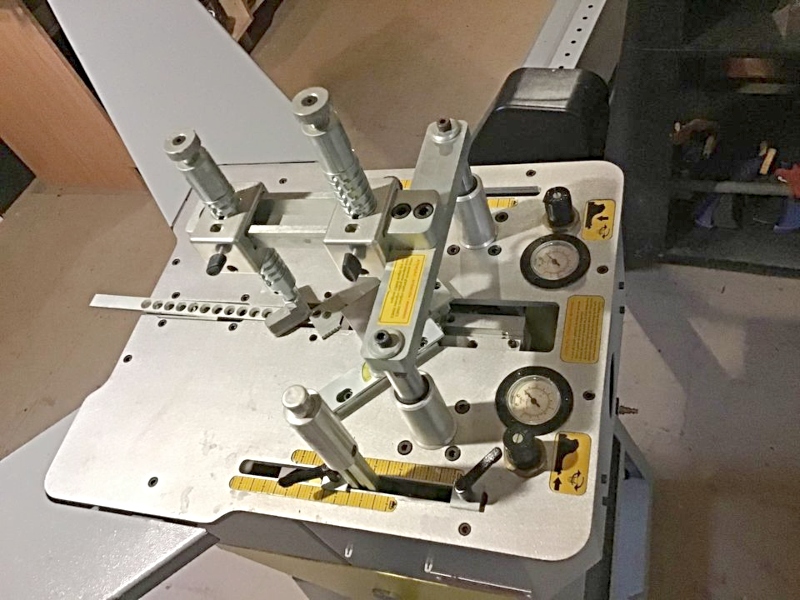 Equipment Lot: Inmes IM-5P Underpinner, Frame Square Miter Saw, Fillet Cutter & Supplies  (Used) Item # UE-011221A (Alabama)