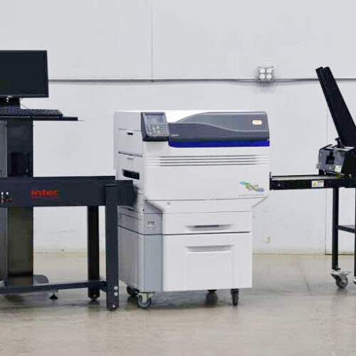 Intec Color Splash CS4000 Digital Press w/ Feeder & Delivery Conveyor (used) Item # UE-021522E (Ohio)