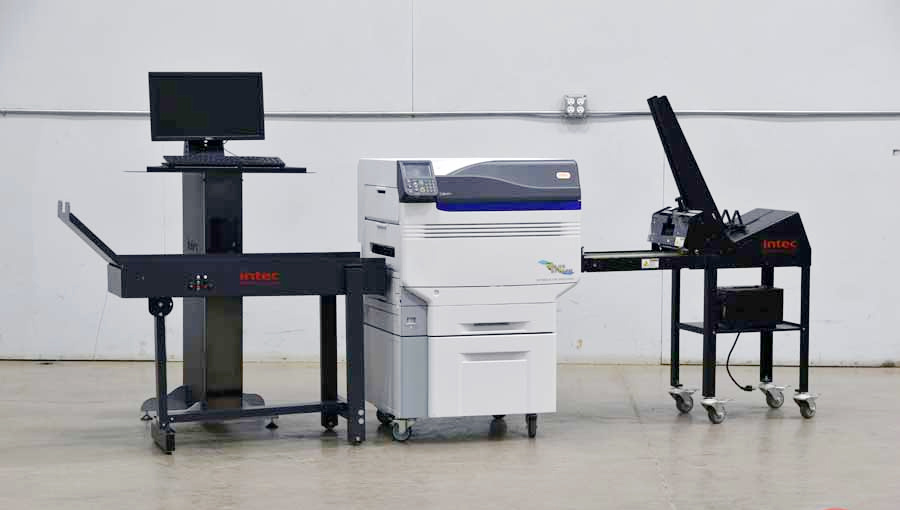 Intec Color Splash CS4000 Digital Press w/ Feeder & Delivery Conveyor (used) Item # UE-021522E (Ohio)