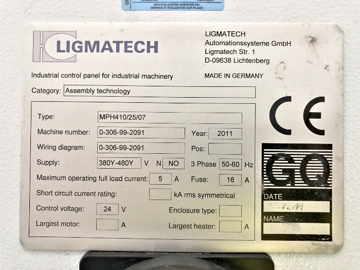 Ligmatech MPH410 Case Clamp (Used) Item # UE-100120D (Canada)