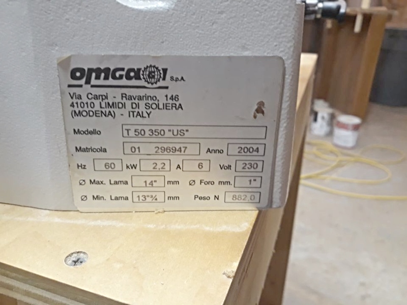 OMGA T50 350 Pneumatic Precision Miter Chop Saw (used) Item # UE-121420E (Illinois)