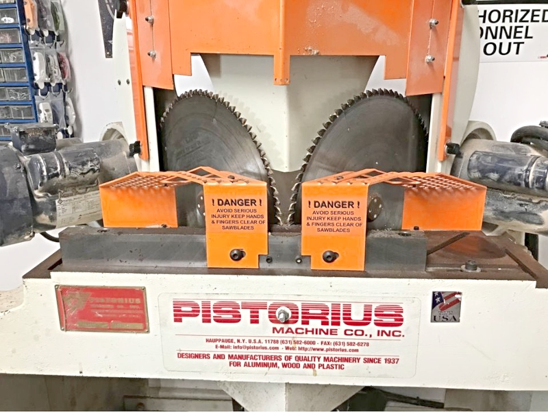Equipment Lot: Pistorius MN-300 Double Miter Saw & Mitre Mite VN42 Vnailer (Used) Item # UE-122920A (Indiana)