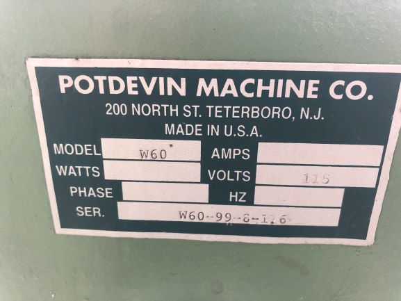 Potdevin W60 60″ Rotary Press (used) Item # UE-121420D (Texas)