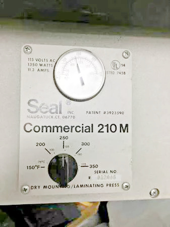 Seal Masterpiece (Bienfang, D&K Expression) 210M Mechanical Heat Press (used) Item # UE-021722E (North Carolina)