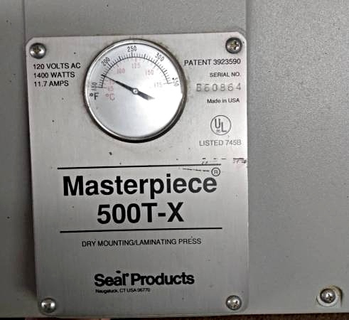 Seal Masterpiece 500T-X Mechanical Heat Press (used) Item # UE-113020A (Pennsylvania)