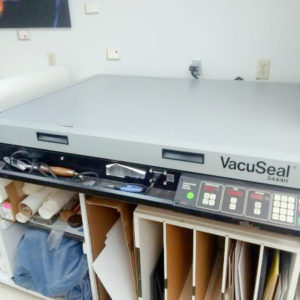 Picture Framing Equipment Lot: ITW AMP VN42 Vnailer, Vacuseal 4468H Press, Fletcher 3000 Cutter & Supplies (Used) Item # UE-062521E (Missouri)