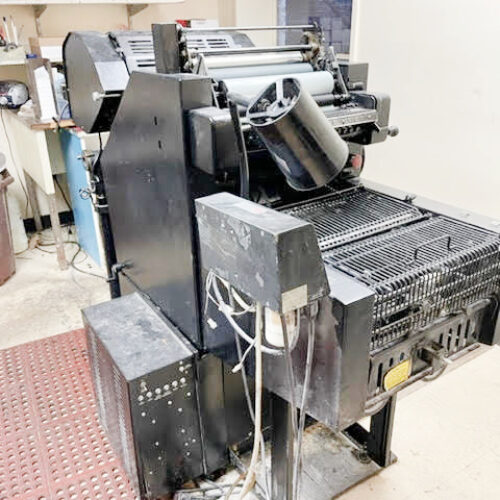 Equipment Lot: A.B. Dick 9879 Offset Printing Press, Nuarc FT18V Flip-Top Platemaker, & Mitsubishi Thermal Digiplater TDP-459 (Used) Item # UE-033122C (Illinois)