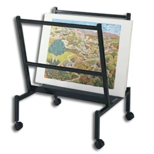 Preview: Steel Display - Poster / Artwork / Photo Display Rack on Rollers  (New) Item # JJ-107000