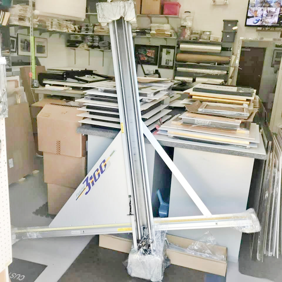 Picture Framing Equipment Lot: Fletcher 3100 Multi Material Cutter, Fletcher 3000 Cutter & Gallery Stretcher 60 (Used) Item # UE-072321A (Maryland)