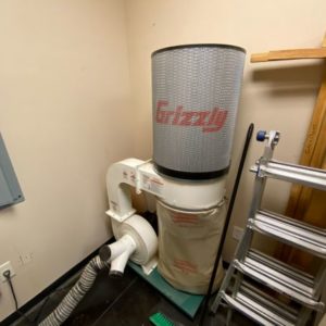 Picture Framing Equipment Lot: CTD DMC70H Mitre Max Saw, ITW AMP VN4L Vnailer, Grizzly Dust Collector & Supplies (Used) Item # UE-080221C (Las Vegas, Nevada)