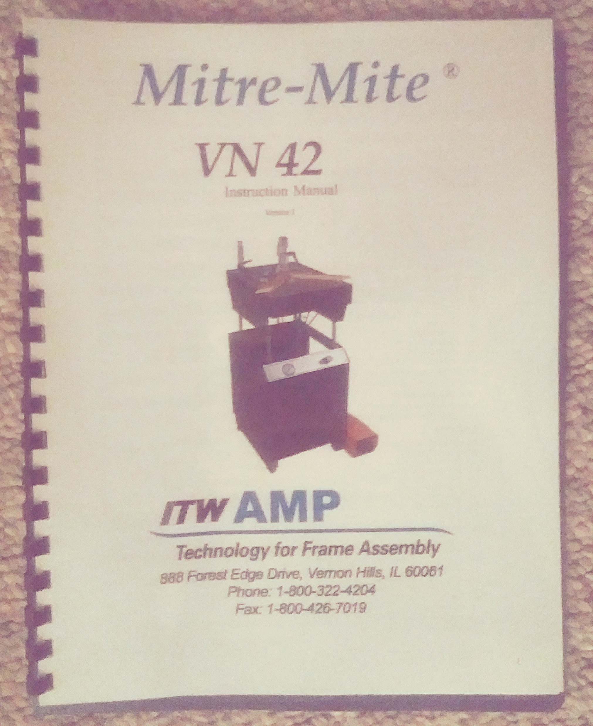 Picture Framing Equipment Lot: Mitre Mite VN42 Vnailer, Wizard 5000 Cutter & Print Bin (Used) Item # UE-072821A (MN)