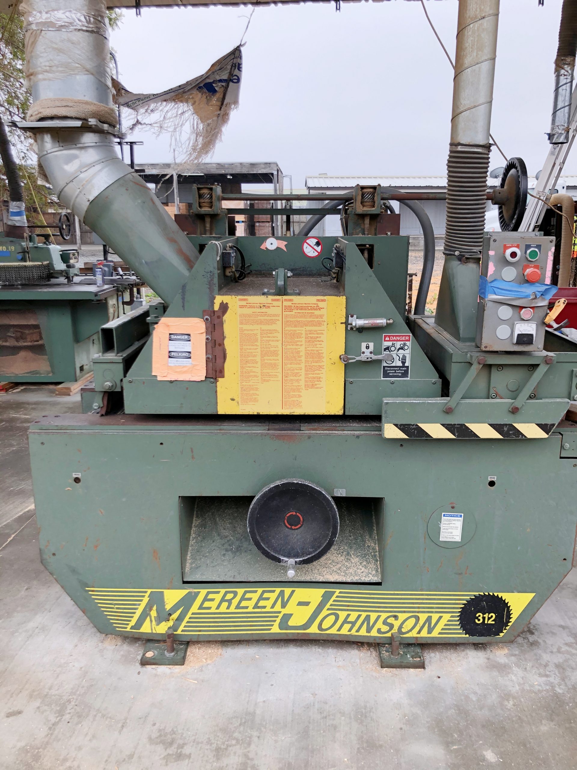 Mereen Johnson 312-DC Fixed Arbor Straight Line Multiple Rip Saw (Used) Item # UE-071521E (California)