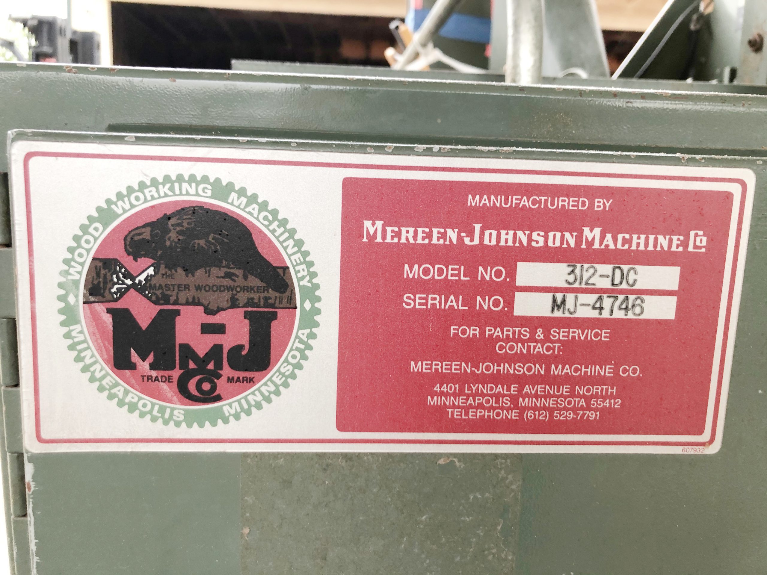 Mereen Johnson 312-DC Fixed Arbor Straight Line Multiple Rip Saw (Used) Item # UE-071521E (California)