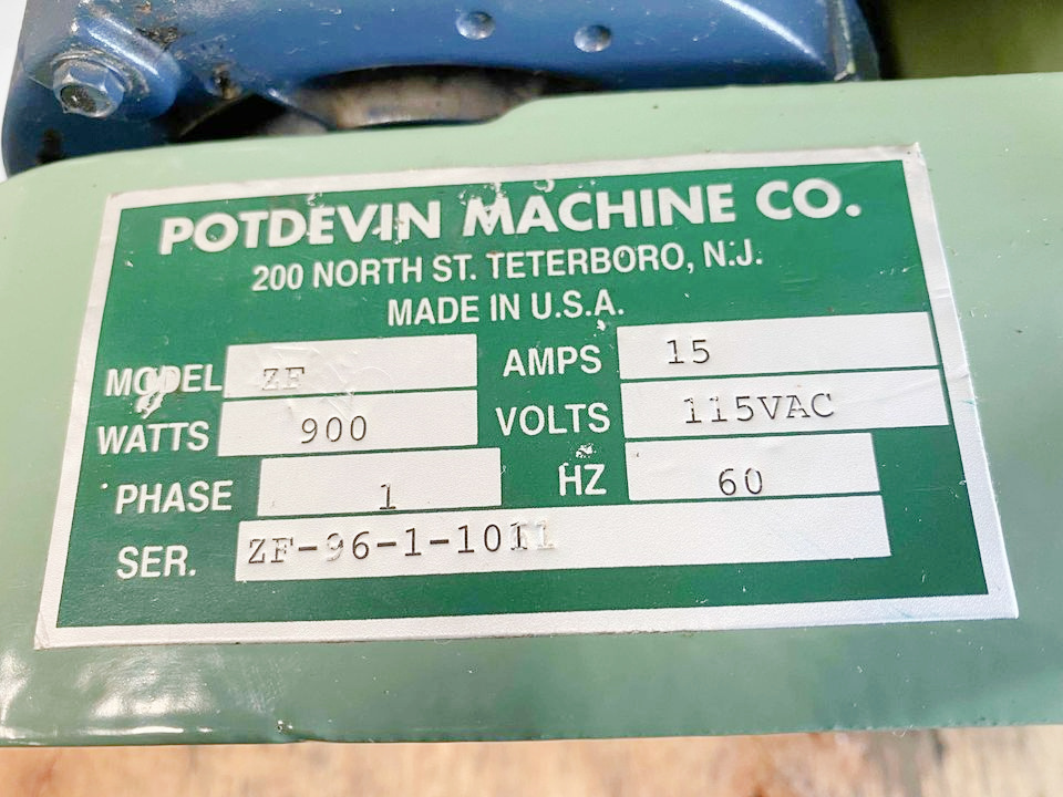 Potdevin ZF 21in Hot / Cold Gluer (used) Item # UE-033122B (Washington)