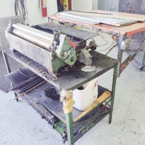 Equipment Lot: Potdevin ZB 27" Hot Gluer & Potdevin W30 30" Rotary Press (used) Item # UE-030322C (Texas)