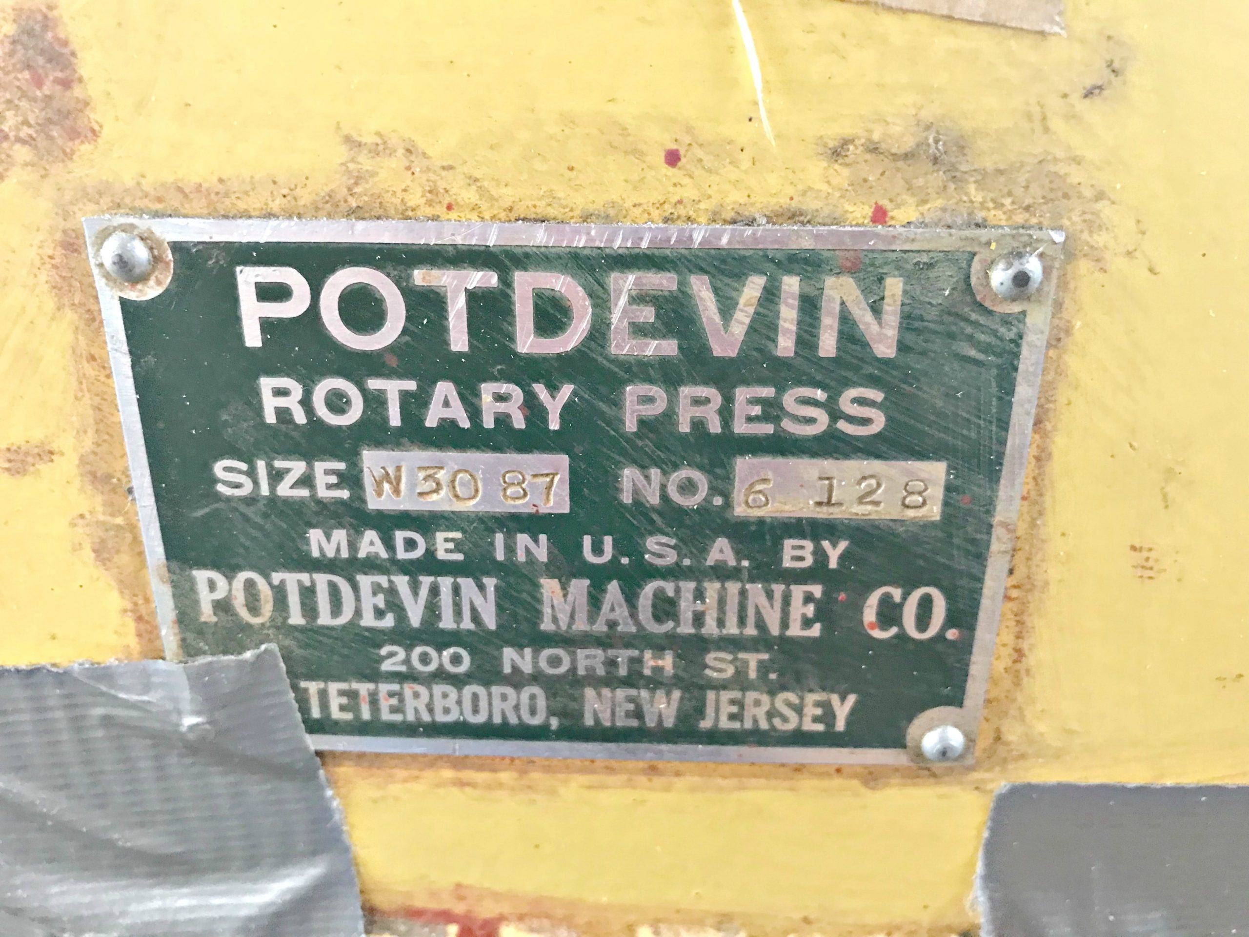 Potdevin W30 30″ Rotary Press (used) Item # UFE-M1756 (NJ)