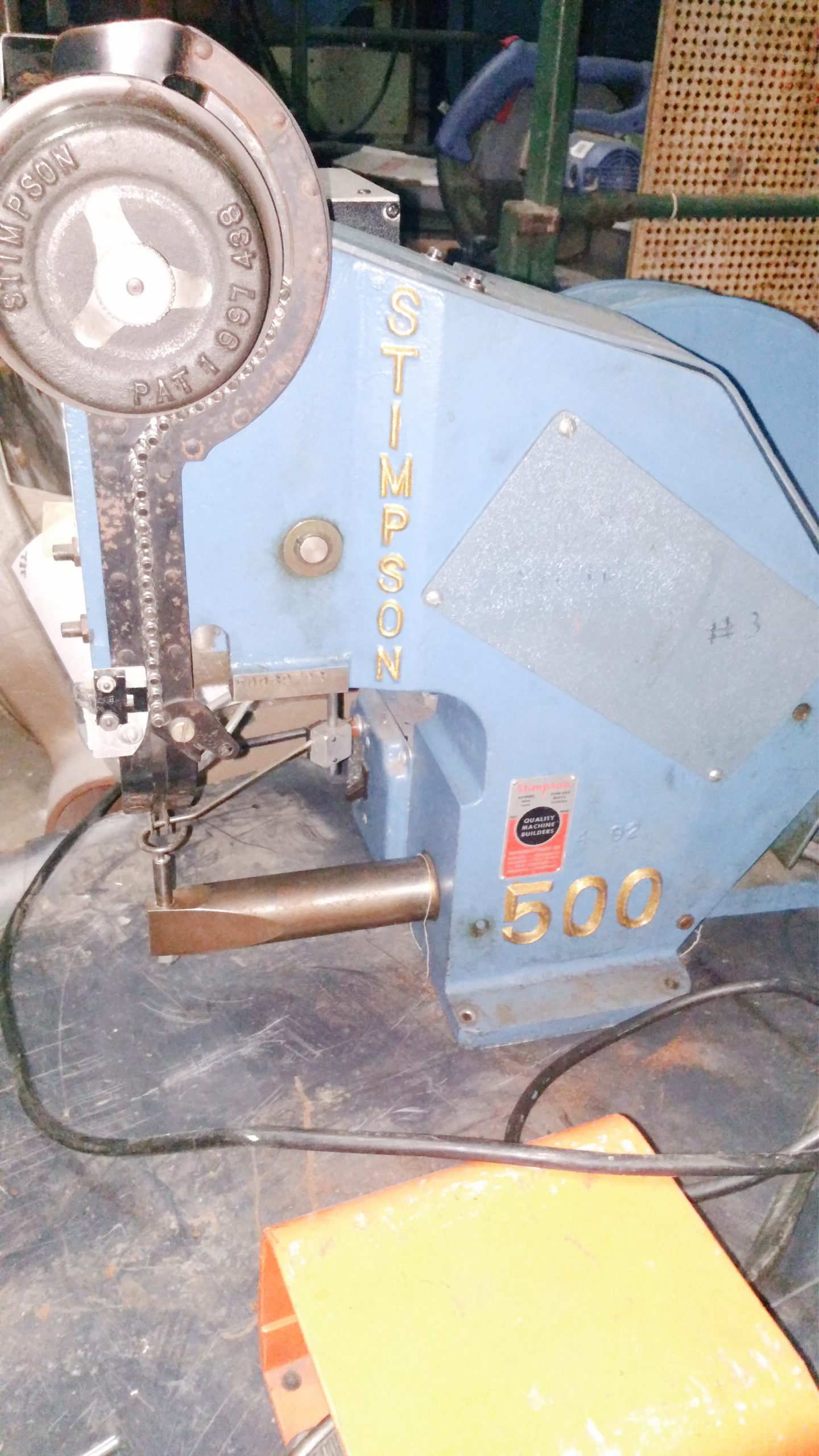 Equipment Lot: Stimpson Model 500 Automatic Eyeletter & Bestpak Carton Sealer (used) Item # UE-072221C (Indiana)