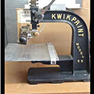 Kwikprint Model 55 Hot Foil Stamping Machine (used) Item # TM-113