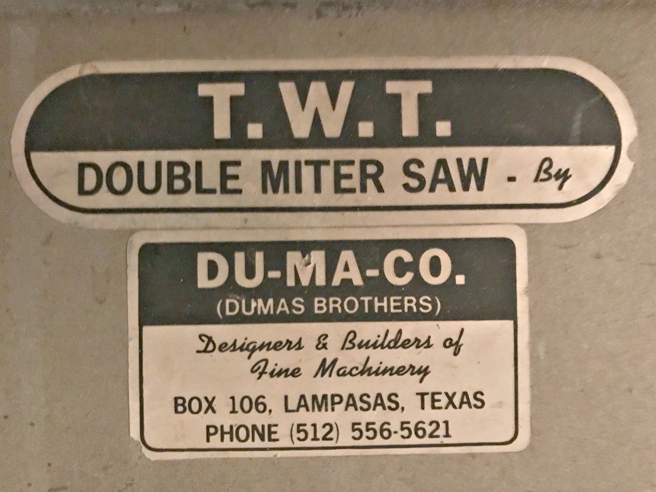 Ledsome TWT Double Mitre Saw (used) Item # UFE-3053 (TX)