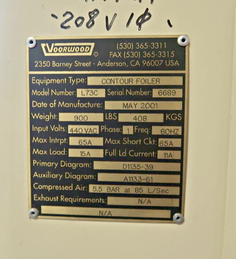 Voorwood L73 Contour Foiler (used) Item # UGW-2 (Canada)