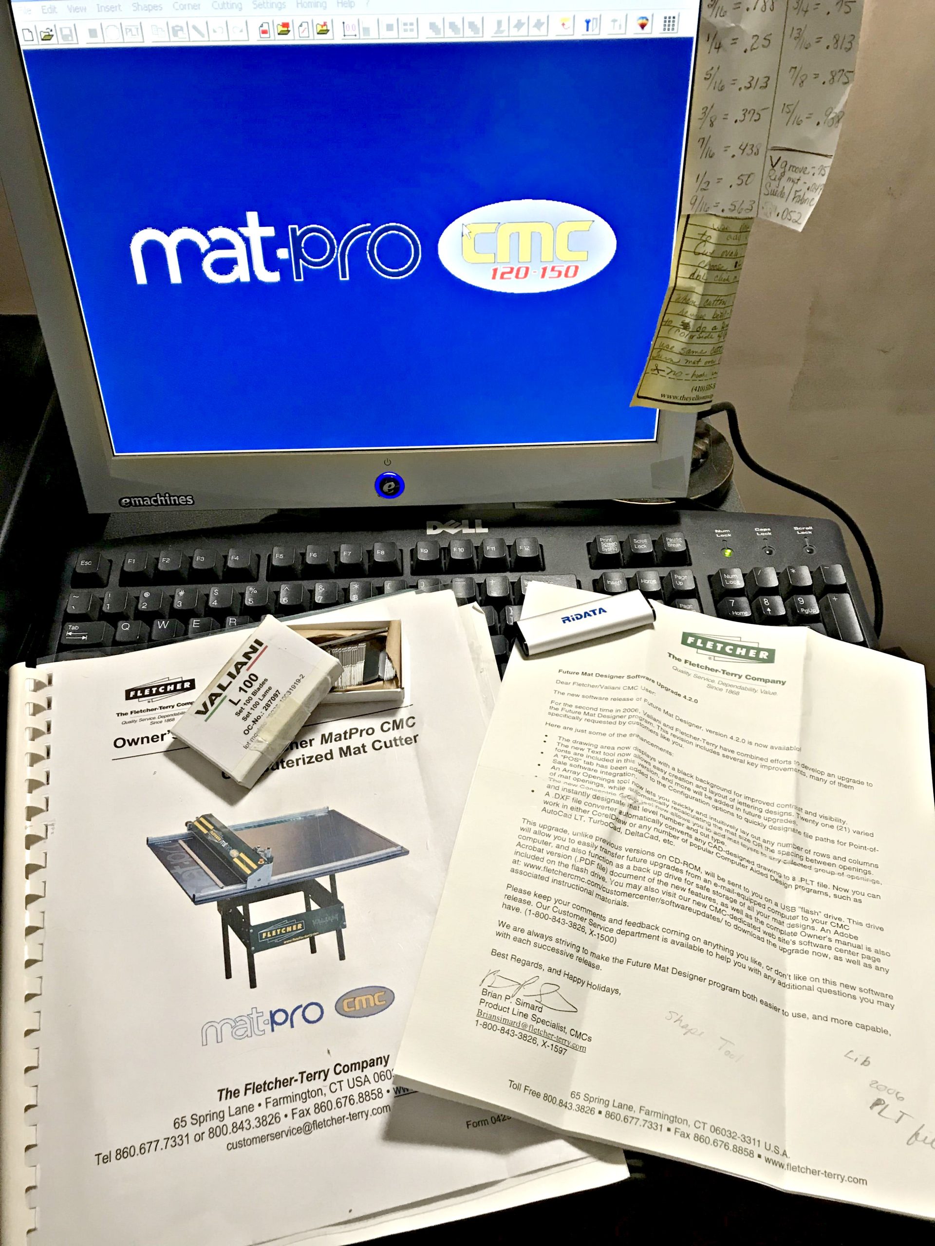 Fletcher Valiani CMC Computerized Mat Cutter (Used) Item # UFE-C1586  (FL)