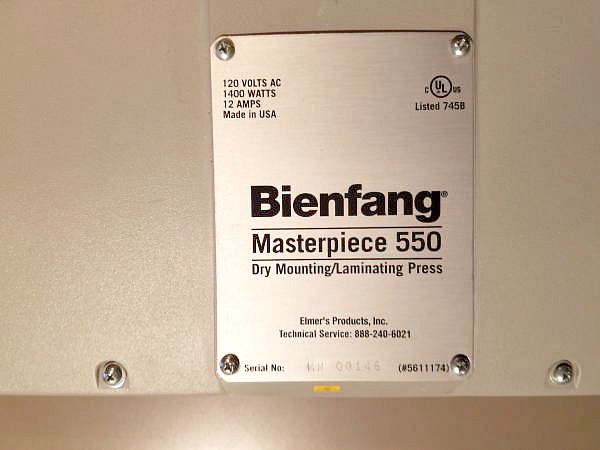 D&K Expression Bienfang Seal 550 Dry Mount Press (used) UFE-M1656 (PA)