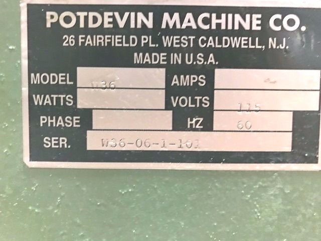 Potdevin W36 Rotary Press (Used) Item # UFE-M1681 (Canada)