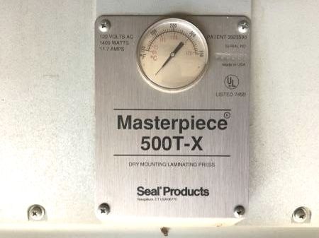 Seal Masterpiece 500T-X Dry Mount Press (used) Item #  UFE-M1691