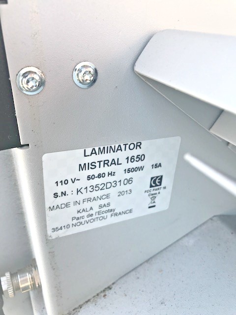 Kala Mistral 1650, 65″ Laminator with Heat Assist (used) Item # UPE-6 (NC)