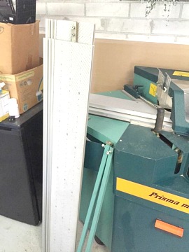 Picture Framing Equipment Lot: Brevetti Double Mitre Saw, ITW AMP VN42 Vnailer, Seal Masterpiece 500 T-X Press & Supplies (Used) Item # UE-090121A (Florida)