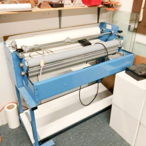 Equipment Lot: Fletcher 2100 Mat Cutter, Frame Square Maxi Framer & Neschen Cold Roller Laminator (used) Item # UE-102021B (Arizona)