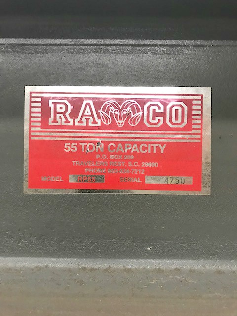 Ramco RP55 Hydraulic H Frame Press 55 Ton (used) Item # UGW-58  (Kentucky)