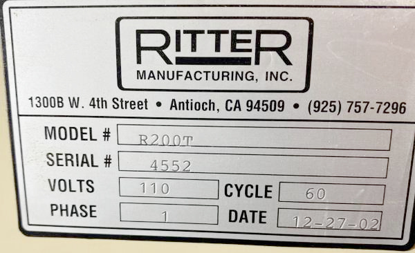 Ritter R200T Pocket Hole Drill (Used) Item # UE-102921B (Minnesota)