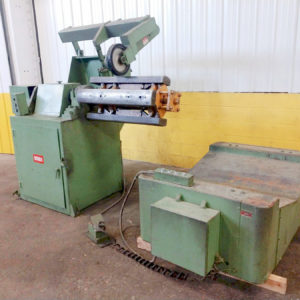 Rowe Model #10030-DSJ Coil Reel Uncoiler with Coil Car (used) Item # UE-092421B (Ohio)