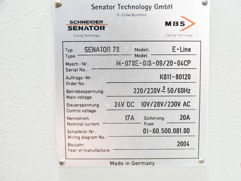 Schneider Senator 78 30″ Programmable Paper Cutter w/ Safety Lights (used) Item # UE-040422C (Ohio)